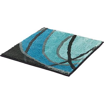 REDBEST WC-Vorlage ohne Ausschnitt Lynn türkis Größe 50x50 cm rutschhemmend, Flauschiger Flor, pflegeleicht, für Fußbodenheizung geeignet REDBEST WC-Vorlage ohne Ausschnitt Lynn türkis Größe 50x50 cm rutschhemmend, Flauschiger Flor, pflegeleicht, für Fußbodenheizung geeignet