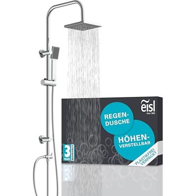 EISL EASY ENERGY Duschset, Duschsystem ohne Armatur 2 in 1 mit großer Regendusche (176 x 176 mm) und Handbrause, Regendusche ohne Armatur ideal zum Nachrüsten, komplettes Montageset DX12004-A EISL EASY ENERGY Duschset, Duschsystem ohne Armatur 2 in 1 mit großer Regendusche (176 x 176 mm) und Handbrause, Regendusche ohne Armatur ideal zum Nachrüsten, komplettes Montageset DX12004-A