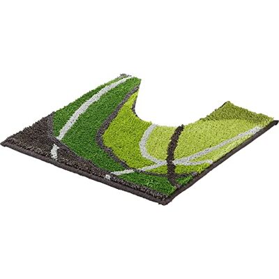 REDBEST WC-Umrandung mit Ausschnitt Lynn grün Größe 50x50 cm rutschhemmend, Flauschiger Flor, pflegeleicht, für Fußbodenheizung geeignet REDBEST WC-Umrandung mit Ausschnitt Lynn grün Größe 50x50 cm rutschhemmend, Flauschiger Flor, pflegeleicht, für Fußbodenheizung geeignet
