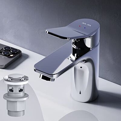 AM.PM X-Joy Waschtischarmatur mit Einhebelmischer SoftMotion Keramikkartusche, Neoperl Aerator kratzfest, leicht zu reinigen, langlebig Chrom 79mm Auslaufhöhe 5 Jahre Garantie AM.PM X-Joy Waschtischarmatur mit Einhebelmischer SoftMotion Keramikkartusche, Neoperl Aerator kratzfest, leicht zu reinigen, langlebig Chrom 79mm Auslaufhöhe 5 Jahre Garantie