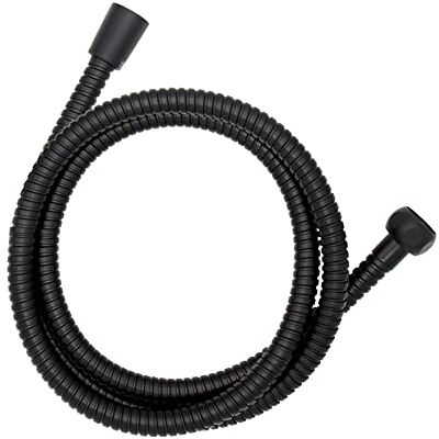 WENKO Edelstahl Duschschlauch 150 cm, Brauseschlauch ummantelt mit rostfreiem Edelstahl, passt an alle Duschköpfe dank 1/2" Standardanschluss, praktischer Verdrehschutz, trinkwasserzugelassen, Schwarz WENKO Edelstahl Duschschlauch 150 cm, Brauseschlauch ummantelt mit rostfreiem Edelstahl, passt an alle Duschköpfe dank 1/2" Standardanschluss, praktischer Verdrehschutz, trinkwasserzugelassen, Schwarz
