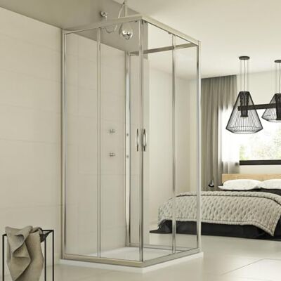 Idralite Evolution Trio 3-seitige Duschkabine 75x120x75 CM H198 ESG-Klarglas Idralite Evolution Trio 3-seitige Duschkabine 75x120x75 CM H198 ESG-Klarglas