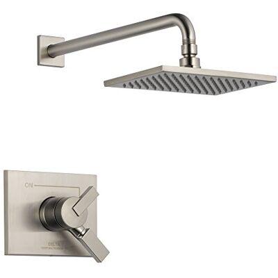 DELTA Vero 17 Serie Dusch-Verkleidungsset mit Duschkopf mit 1 Strahl, Touch-Clean Regenduschkopf, Edelstahl T17253-SS (Ventil nicht im Lieferumfang enthalten) DELTA Vero 17 Serie Dusch-Verkleidungsset mit Duschkopf mit 1 Strahl, Touch-Clean Regenduschkopf, Edelstahl T17253-SS (Ventil nicht im Lieferumfang enthalten)