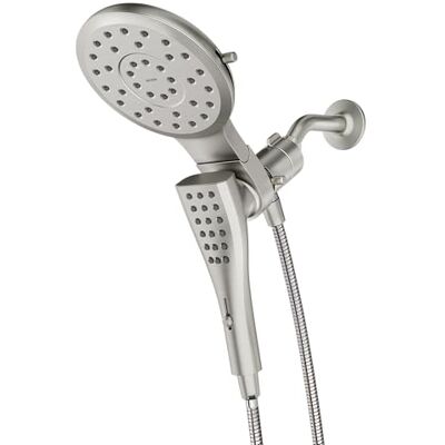 Moen 220C3EPBN Verso Eco-Performance 8 Funktionen 7 runder Duschkopf mit Handbrause, 183,9 cm Schlauch, gebürstetes Nickel Moen 220C3EPBN Verso Eco-Performance 8 Funktionen 7 runder Duschkopf mit Handbrause, 183,9 cm Schlauch, gebürstetes Nickel