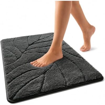 Floordirekt Badteppich extra flauschig & schnelltrocknend Badezimmerteppich mit rutschhemmender Rückseite Badematte Duschvorleger (Maris) (Dunkelgrau, 40 x 60 cm) Floordirekt Badteppich extra flauschig & schnelltrocknend Badezimmerteppich mit rutschhemmender Rückseite Badematte Duschvorleger (Maris) (Dunkelgrau, 40 x 60 cm)