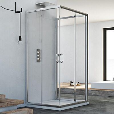 Idralite Junior Trio 3-seitige Duschkabine 90x80x90 cm H185 Klarglas Idralite Junior Trio 3-seitige Duschkabine 90x80x90 cm H185 Klarglas