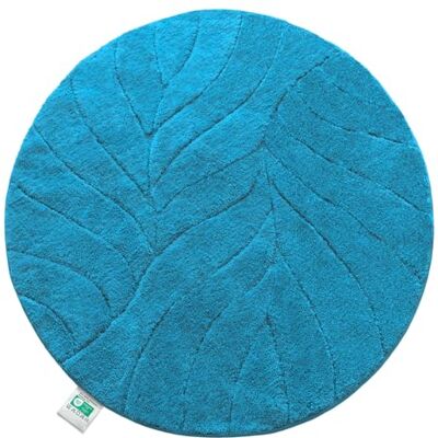 Floordirekt Badteppich extra flauschig & schnelltrocknend Badezimmerteppich mit rutschhemmender Rückseite Badematte Duschvorleger (Maris) (Türkis, rund 120 cm) Floordirekt Badteppich extra flauschig & schnelltrocknend Badezimmerteppich mit rutschhemmender Rückseite Badematte Duschvorleger (Maris) (Türkis, rund 120 cm)