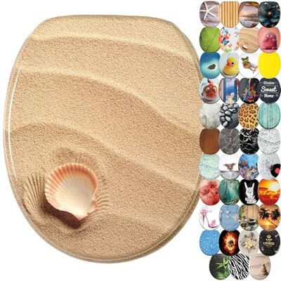 Sanilo WC Sitz mit Absenkautomatik & Quick-Release aus Holz, Clam Toilettendeckel mit Soft-Close & Schnellverschluss, per Knopfdruck abnehmbar, einfache Montage von oben inkl. Schraubendreher Sanilo WC Sitz mit Absenkautomatik & Quick-Release aus Holz, Clam Toilettendeckel mit Soft-Close & Schnellverschluss, per Knopfdruck abnehmbar, einfache Montage von oben inkl. Schraubendreher