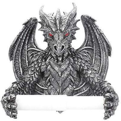NEMESIS NOW B4431M8 - Silberschatz Drache Toilettenpapierhalter NEMESIS NOW B4431M8 - Silberschatz Drache Toilettenpapierhalter