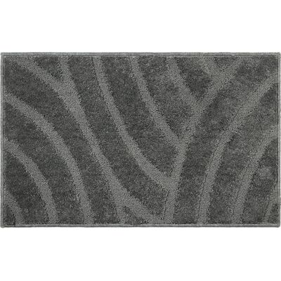 REDBEST Badematte Napa grafisches Muster anthrazit Größe 50x80 cm Hoch-Tief-Struktur, pflegeleicht, strapazierfähig, schnell trocknend, rutschhemmend, für Fußbodenheizung geeignet REDBEST Badematte Napa grafisches Muster anthrazit Größe 50x80 cm Hoch-Tief-Struktur, pflegeleicht, strapazierfähig, schnell trocknend, rutschhemmend, für Fußbodenheizung geeignet