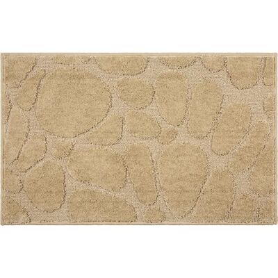 REDBEST Badematte Jacox Kieselsteine Muster beige Größe 70x120 cm Hoch-Tief-Struktur, pflegeleicht, strapazierfähig, schnell trocknend, rutschhemmend, für Fußbodenheizung geeignet REDBEST Badematte Jacox Kieselsteine Muster beige Größe 70x120 cm Hoch-Tief-Struktur, pflegeleicht, strapazierfähig, schnell trocknend, rutschhemmend, für Fußbodenheizung geeignet