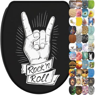 Sanilo WC Sitz mit Absenkautomatik, einfache Montage, Rock 'n Roll Toilettendeckel mit Soft-Close, hochwertige Oberfläche und stabile Scharniere, inkl. Montagematerial und Videoanleitung Sanilo WC Sitz mit Absenkautomatik, einfache Montage, Rock 'n Roll Toilettendeckel mit Soft-Close, hochwertige Oberfläche und stabile Scharniere, inkl. Montagematerial und Videoanleitung