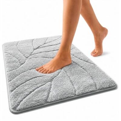 Floordirekt Badteppich extra flauschig & schnelltrocknend Badezimmerteppich mit rutschhemmender Rückseite Badematte Duschvorleger (Maris) (Silber, 40 x 60 cm) Floordirekt Badteppich extra flauschig & schnelltrocknend Badezimmerteppich mit rutschhemmender Rückseite Badematte Duschvorleger (Maris) (Silber, 40 x 60 cm)