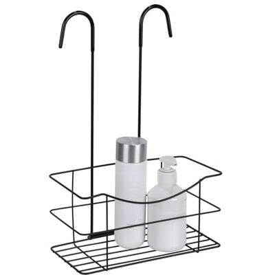 Allstar Duschkorb Mod. Melun, Duschablage ohne Bohren zum Einhängen an Duscharmatur, tiefer Ablagekorb für Duschzubehör, Badezimmer Organizer, Dusch-Caddy aus Edelstahl mit Schutzkappen, schwarz Allstar Duschkorb Mod. Melun, Duschablage ohne Bohren zum Einhängen an Duscharmatur, tiefer Ablagekorb für Duschzubehör, Badezimmer Organizer, Dusch-Caddy aus Edelstahl mit Schutzkappen, schwarz