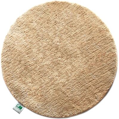 Floordirekt Badematte Sky Badezimmerteppich Weicher, dichter Hochflor Rutschhemmend & Schnell trocknend Geeignet für Fußbodenheizung Eckig & Rund (Rund Ø 95 cm, Beige) Floordirekt Badematte Sky Badezimmerteppich Weicher, dichter Hochflor Rutschhemmend & Schnell trocknend Geeignet für Fußbodenheizung Eckig & Rund (Rund Ø 95 cm, Beige)