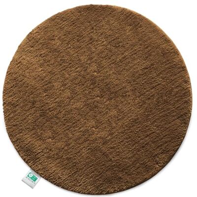 Floordirekt Badematte Sky Badezimmerteppich Weicher, dichter Hochflor Rutschhemmend & Schnell trocknend Geeignet für Fußbodenheizung Eckig & Rund (Rund Ø 95 cm, Braun) Floordirekt Badematte Sky Badezimmerteppich Weicher, dichter Hochflor Rutschhemmend & Schnell trocknend Geeignet für Fußbodenheizung Eckig & Rund (Rund Ø 95 cm, Braun)