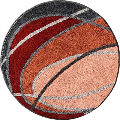 REDBEST Badematte Terra Größe rund: 90 cm Ø, WC-Vorlage, WC-Umrandung, Duschvorlage, Duschmatte, WC-Deckelbezug Lynn REDBEST Badematte Terra Größe rund: 90 cm Ø, WC-Vorlage, WC-Umrandung, Duschvorlage, Duschmatte, WC-Deckelbezug Lynn