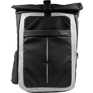 Monolith 2000001503 Laptop Rucksack Rolltop bis 17 Zoll, Schultertasche für Laptop und Tablet, schwarz/grau Monolith 2000001503 Laptop Rucksack Rolltop bis 17 Zoll, Schultertasche für Laptop und Tablet, schwarz/grau