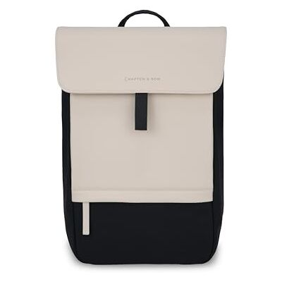 Kapten & Son Rucksack Fyn Classic Cream Black 11 L Rucksack Damen & Herren Tagesrucksack mit 14" Laptopfach Backpack ideal für Uni, City, Arbeit, Reisen Kapten & Son Rucksack Fyn Classic Cream Black 11 L Rucksack Damen & Herren Tagesrucksack mit 14" Laptopfach Backpack ideal für Uni, City, Arbeit, Reisen