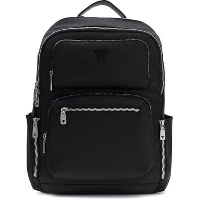 Guess Rucksack Freizeitrucksack mit Laptopfach Berna Squared Backpack Black schwarz Guess Rucksack Freizeitrucksack mit Laptopfach Berna Squared Backpack Black schwarz