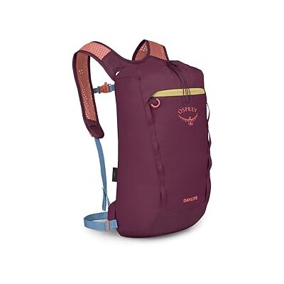 Osprey Daylite Rucksack mit Kordelzugverschluss, 15L, Moody Burgundy Osprey Daylite Rucksack mit Kordelzugverschluss, 15L, Moody Burgundy