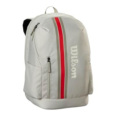 Wilson Team, Rucksack, atmungsaktives Design mit sicherem Reißverschluss, gepolsterter Tasche und anpassbaren Trägern, Farbe Hafermehl Wilson Team, Rucksack, atmungsaktives Design mit sicherem Reißverschluss, gepolsterter Tasche und anpassbaren Trägern, Farbe Hafermehl