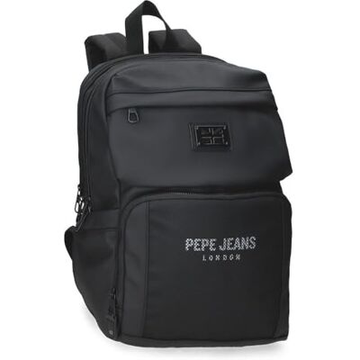 Pepe Jeans Durham Casual Laptop-Rucksack 13.3 "Zoll Schwarz 25x37x12 cm Polyester 11.1L von Joumma Bags Pepe Jeans Durham Casual Laptop-Rucksack 13.3 "Zoll Schwarz 25x37x12 cm Polyester 11.1L von Joumma Bags