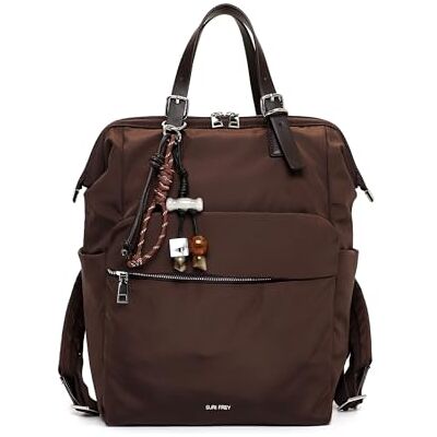 SURI FREY Freizeitrucksack Laptoprucksack mit Laptopfach Sandey Cityrucksack Brown dunkelbraun SURI FREY Freizeitrucksack Laptoprucksack mit Laptopfach Sandey Cityrucksack Brown dunkelbraun