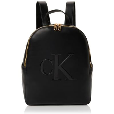 Calvin Damen Rucksack Bold Ck mit Reißverschluss, Schwarz (Black), Einheitsgröße Calvin Damen Rucksack Bold Ck mit Reißverschluss, Schwarz (Black), Einheitsgröße