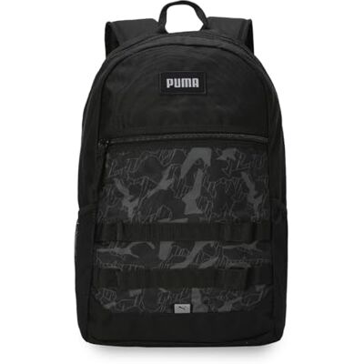 Puma Unisex Rucksack für Erwachsene, Schwarz, Cool Mid Gray-AOP (9035401), Black-Cool Mid Gray-AOP, Free Size, Klassisch Puma Unisex Rucksack für Erwachsene, Schwarz, Cool Mid Gray-AOP (9035401), Black-Cool Mid Gray-AOP, Free Size, Klassisch