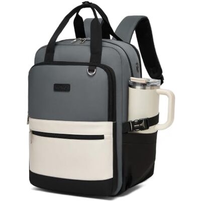 KONO Rucksack Damen, 15,6 Zoll Laptop Schulrucksack mit Flaschenfach mit Laptopfach, Travel Backpack Women Elegant für Uni, Arbeitstasche Lehrertasche Tagesrucksäcke Daypack Reiserucksack KONO Rucksack Damen, 15,6 Zoll Laptop Schulrucksack mit Flaschenfach mit Laptopfach, Travel Backpack Women Elegant für Uni, Arbeitstasche Lehrertasche Tagesrucksäcke Daypack Reiserucksack