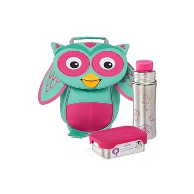 Affenzahn Kinderrucksack Kleiner Freund Eule Türkis Ergonomischer Kindergarten-Rucksack für Kinder von 1 bis 3 Jahren mit Reflektoren, Ziehzunge und Namensschild Affenzahn Kinderrucksack Kleiner Freund Eule Türkis Ergonomischer Kindergarten-Rucksack für Kinder von 1 bis 3 Jahren mit Reflektoren, Ziehzunge und Namensschild