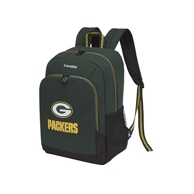 Travelite NFL College Rucksack Green Bay Packers, 43 cm, 24 Liter Schulrucksack aus robustem Nylon mit Laptopfach bis 15,6 Zoll, Aufsteckfunktion, gepolstertes Rückenteil, 43 x 31 x 20 cm Travelite NFL College Rucksack Green Bay Packers, 43 cm, 24 Liter Schulrucksack aus robustem Nylon mit Laptopfach bis 15,6 Zoll, Aufsteckfunktion, gepolstertes Rückenteil, 43 x 31 x 20 cm