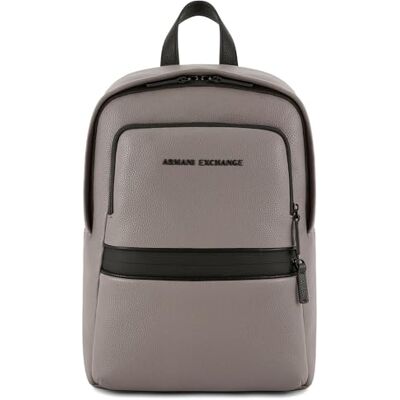 Armani Exchange Men's Madrid. Sustainable, contrasting inner lining Backpack,Grey,One size Armani Exchange Men's Madrid. Sustainable, contrasting inner lining Backpack,Grey,One size