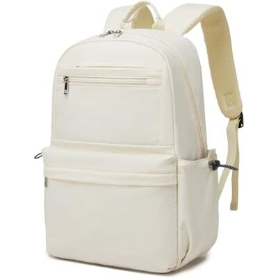KONO Schulrucksack Mädchen Teenager Leichter Schultasche Rucksack Beige Rucksack Damen für Die Schule Jungen Teenager Große 15,6 Zoll Laptop Arbeitstasche Backpack für College & Universität KONO Schulrucksack Mädchen Teenager Leichter Schultasche Rucksack Beige Rucksack Damen für Die Schule Jungen Teenager Große 15,6 Zoll Laptop Arbeitstasche Backpack für College & Universität