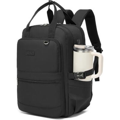 KONO Rucksack Damen, 15,6 Zoll Laptop Schulrucksack mit Flaschenfach mit Laptopfach, Travel Backpack Women Elegant für Uni, Arbeitstasche Lehrertasche Tagesrucksäcke Daypack Reiserucksack KONO Rucksack Damen, 15,6 Zoll Laptop Schulrucksack mit Flaschenfach mit Laptopfach, Travel Backpack Women Elegant für Uni, Arbeitstasche Lehrertasche Tagesrucksäcke Daypack Reiserucksack