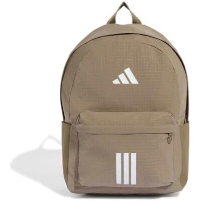 Adidas Unisex Essentials 3 Stripes Back To School 2 Backpack, Khaki Six/white, One Size Adidas Unisex Essentials 3 Stripes Back To School 2 Backpack, Khaki Six/white, One Size