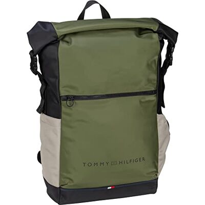 Tommy Hilfiger TH Urban Essential Rolltop Backpack Mentor Green Tommy Hilfiger TH Urban Essential Rolltop Backpack Mentor Green