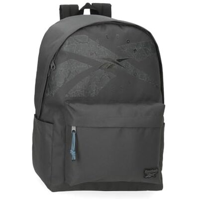 Reebok Stam, Schulrucksack, Grauer Rucksack, aus Polyester, breite, ergonomische und gepolsterte Träger, mehrere Fächer, von Joumma Bags Reebok Stam, Schulrucksack, Grauer Rucksack, aus Polyester, breite, ergonomische und gepolsterte Träger, mehrere Fächer, von Joumma Bags