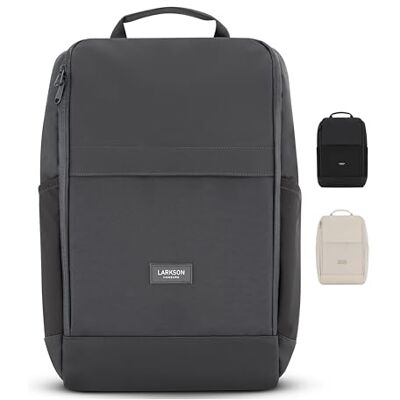 LARKSON Laptop Rucksack Damen & Herren Grau Niklas Notebook Backpack für Business, Arbeit & Uni, 16-Zoll-Laptopfach, ideal für Reise & Handgepäck, wasserabweisend LARKSON Laptop Rucksack Damen & Herren Grau Niklas Notebook Backpack für Business, Arbeit & Uni, 16-Zoll-Laptopfach, ideal für Reise & Handgepäck, wasserabweisend