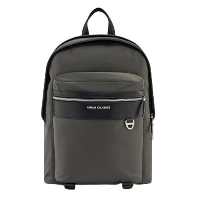 Armani Exchange Men's Las Vegas, Essential, Metal Logo, Zip Pocket Backpack,Green,One size Armani Exchange Men's Las Vegas, Essential, Metal Logo, Zip Pocket Backpack,Green,One size