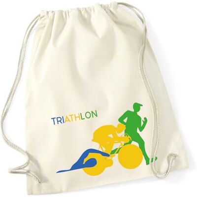 Huuraa Turnbeutel Triathlon Schwimmen, Radfahren und Laufen Geschenk Sportbeutel 12 Liter Natural Baumwolle Beige Rucksack Geschenkidee Unisex Beutel mit Kordelzug Baumwollbeutel Huuraa Turnbeutel Triathlon Schwimmen, Radfahren und Laufen Geschenk Sportbeutel 12 Liter Natural Baumwolle Beige Rucksack Geschenkidee Unisex Beutel mit Kordelzug Baumwollbeutel
