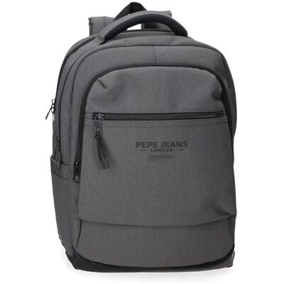 Pepe Jeans Waltford Rucksack für Laptop, 39,6 cm (15,6 Zoll), grau, 30 x 42 x 14,5 cm, Kunstleder und Polyester von Joumma Bags Pepe Jeans Waltford Rucksack für Laptop, 39,6 cm (15,6 Zoll), grau, 30 x 42 x 14,5 cm, Kunstleder und Polyester von Joumma Bags