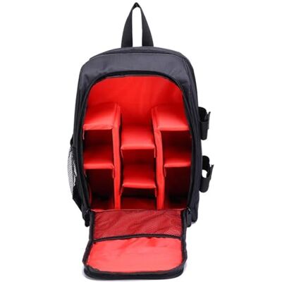 TRRYUIP Kamerarucksack Unisex Fotografie wasserdichter Rucksack Kamera Schultern Taschen Nylontasche Reise Outdoor DSLR Mochila(M-red lining) TRRYUIP Kamerarucksack Unisex Fotografie wasserdichter Rucksack Kamera Schultern Taschen Nylontasche Reise Outdoor DSLR Mochila(M-red lining)