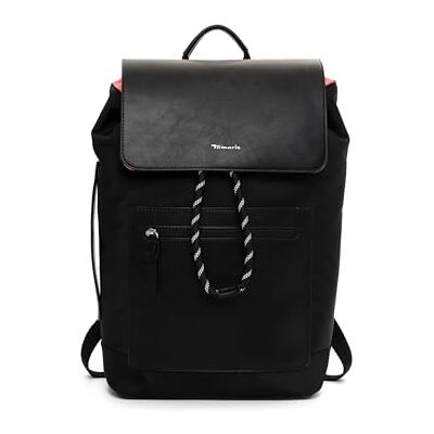 Tamaris Rucksack TAS Katja 34380 Damen Rucksäcke Material Mix black orange 161 Tamaris Rucksack TAS Katja 34380 Damen Rucksäcke Material Mix black orange 161