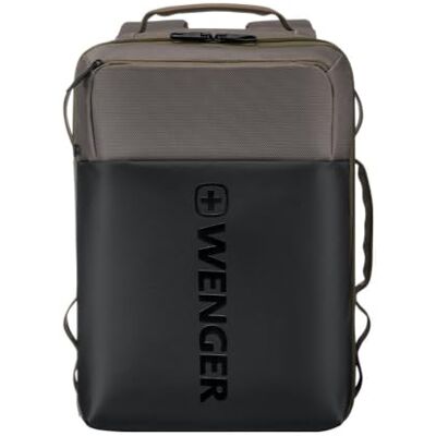 WENGER UrbanOne Travel Laptop Rucksack 22 l, 14 Zoll Notebook, S Leichter Business Rucksack mit 20 x 28 x 38 cm, Clamshell-Öffnung, recyceltem Material und Trolleyband für Reisen WENGER UrbanOne Travel Laptop Rucksack 22 l, 14 Zoll Notebook, S Leichter Business Rucksack mit 20 x 28 x 38 cm, Clamshell-Öffnung, recyceltem Material und Trolleyband für Reisen
