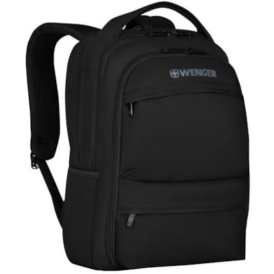 WENGER Fuse Laptop-Rucksack mit Tabletfach bis 10 Zoll, Notebook bis 15,6 Zoll, Organizer, 16 l, Damen Herren, Business Uni Schule Reisen, Schwarz, 600630 WENGER Fuse Laptop-Rucksack mit Tabletfach bis 10 Zoll, Notebook bis 15,6 Zoll, Organizer, 16 l, Damen Herren, Business Uni Schule Reisen, Schwarz, 600630