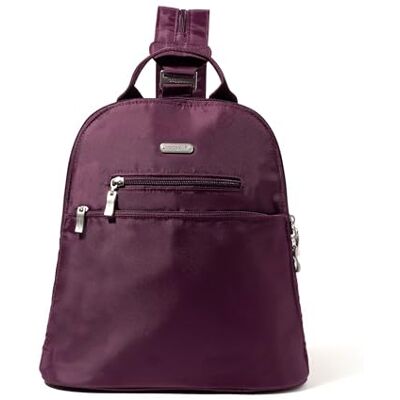 Baggallini Damen Essentieller Essential wandelbarer Rucksack – 27,9 x 30,5 cm, Kleiner Reiserucksack mit RFID-Schutz, Mulberry, Einheitsgröße Baggallini Damen Essentieller Essential wandelbarer Rucksack – 27,9 x 30,5 cm, Kleiner Reiserucksack mit RFID-Schutz, Mulberry, Einheitsgröße