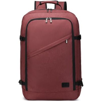 KONO Handgepäck Rucksack 55x35x20, 40 L Laptop-Rucksack, Bordeauxrot Großzügige 40 Liter, Laptopfach und viele Fächer für Reisen, Business, Schule und Wochenendtrips KONO Handgepäck Rucksack 55x35x20, 40 L Laptop-Rucksack, Bordeauxrot Großzügige 40 Liter, Laptopfach und viele Fächer für Reisen, Business, Schule und Wochenendtrips