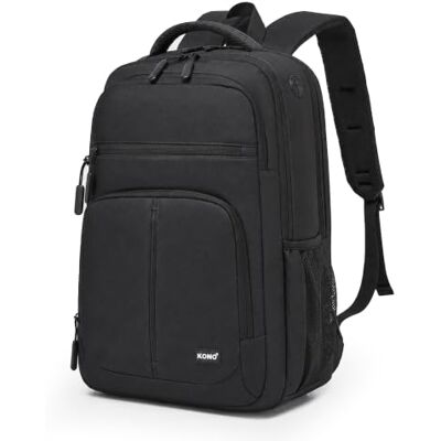 KONO Laptop Rucksack 15,6 Zoll Herren Damen Anti-Diebstahl Business Rucksack mit Laptopfach und USB-Anschluss für Arbeit Reise Schule KONO Laptop Rucksack 15,6 Zoll Herren Damen Anti-Diebstahl Business Rucksack mit Laptopfach und USB-Anschluss für Arbeit Reise Schule